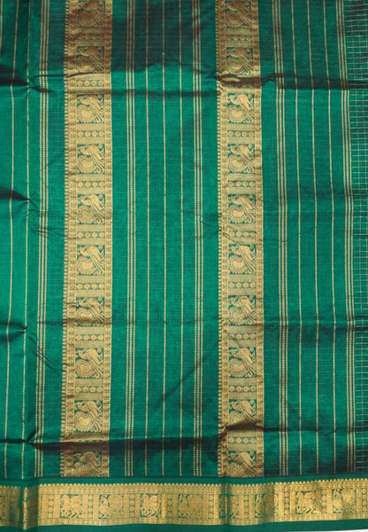 Pure Silk Cotton Saree-Maroon in Mini Checks with Contrast Border