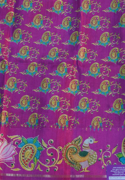 Premium Tussar Saree-Mehandi Green with Contrast Mayil Border