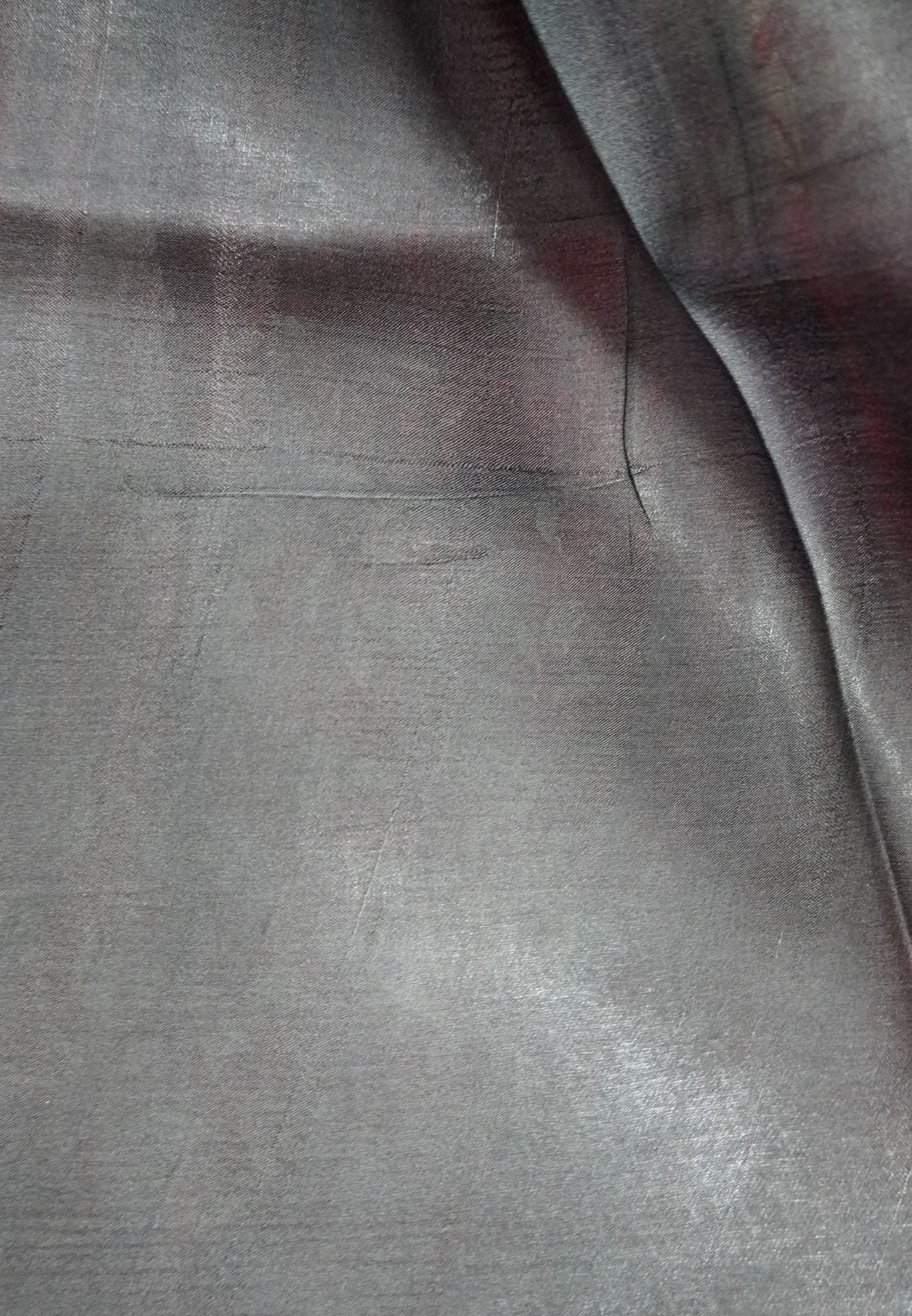 Pure Tussar Saree-Red with Block Print