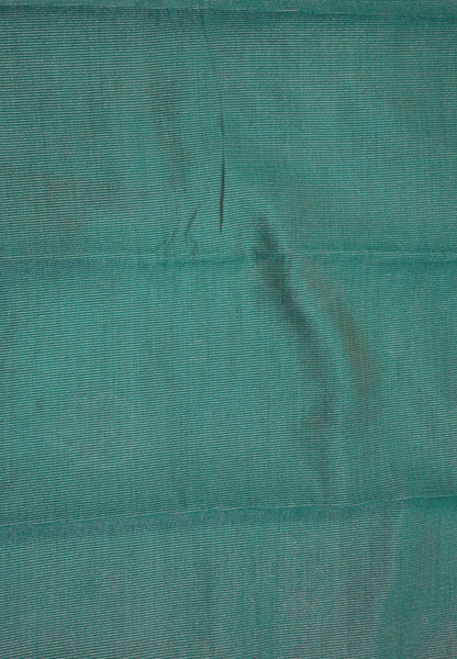 Semi Tussar Saree-Green with Floral Zari Motif