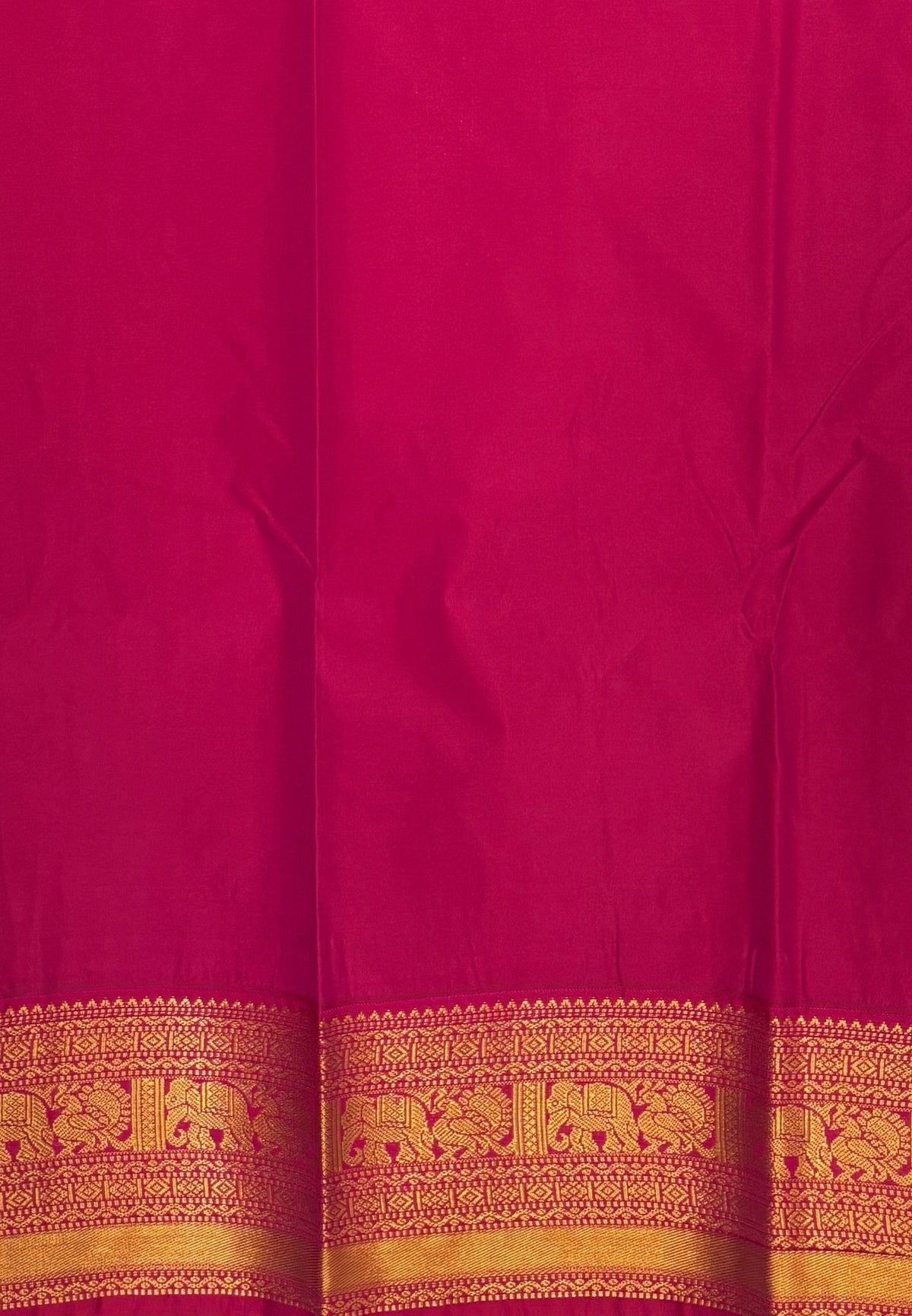 Budget Kanchipuram Saree-Mango Yellow In Gaja Floral Zari With Contrast Border
