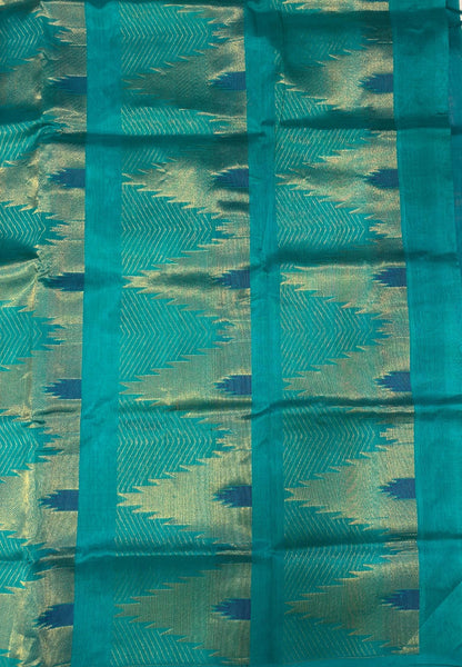 Pure Silk Cotton Saree-Purple in Thazhamboo Pattern