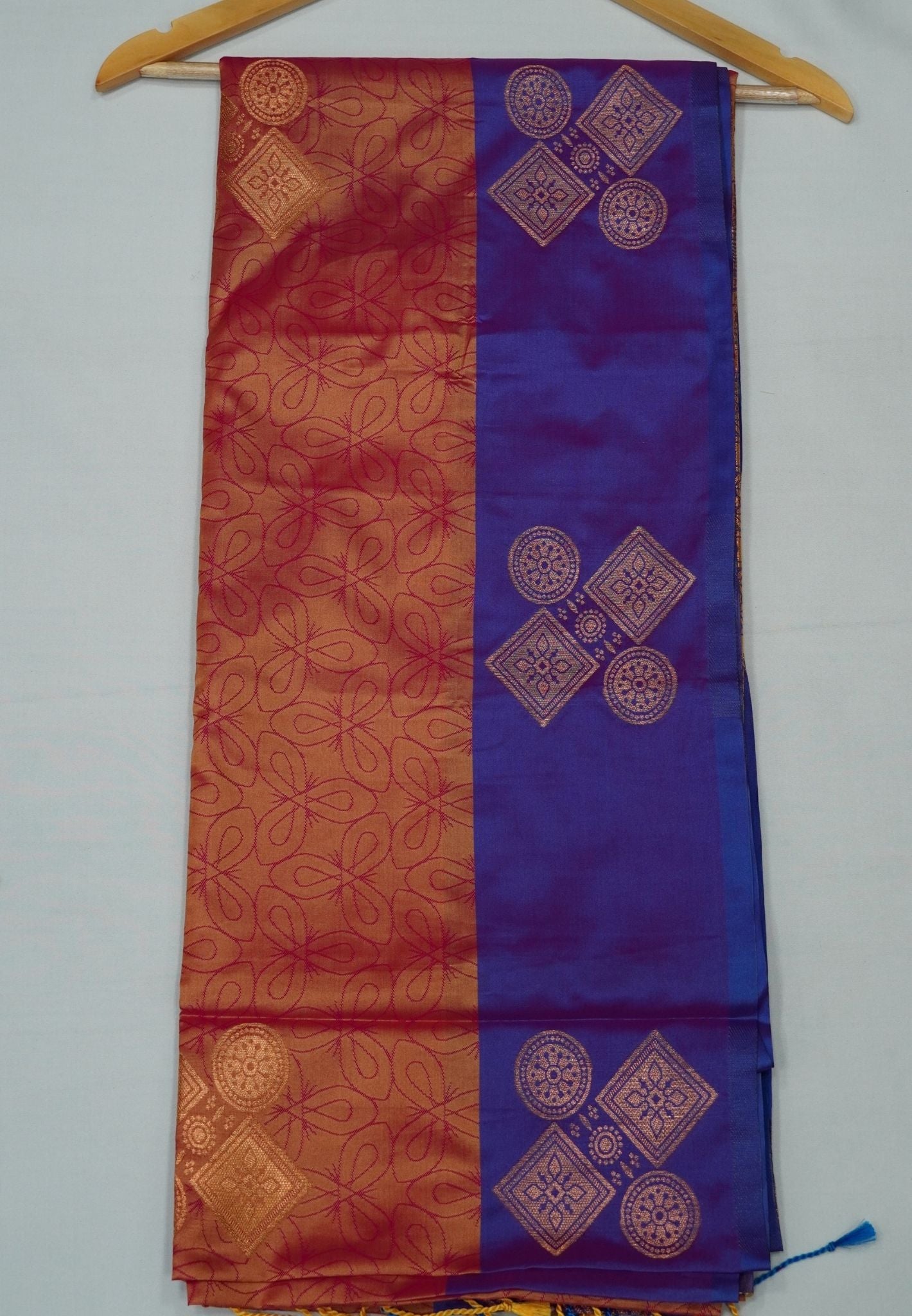 Semi Silk Saree-Golden Pink