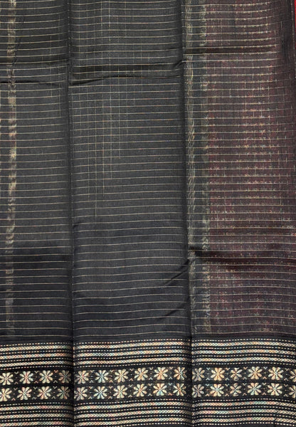 Raw Silk Saree-Light Green in 1000 Butta with Contrast Zari Border