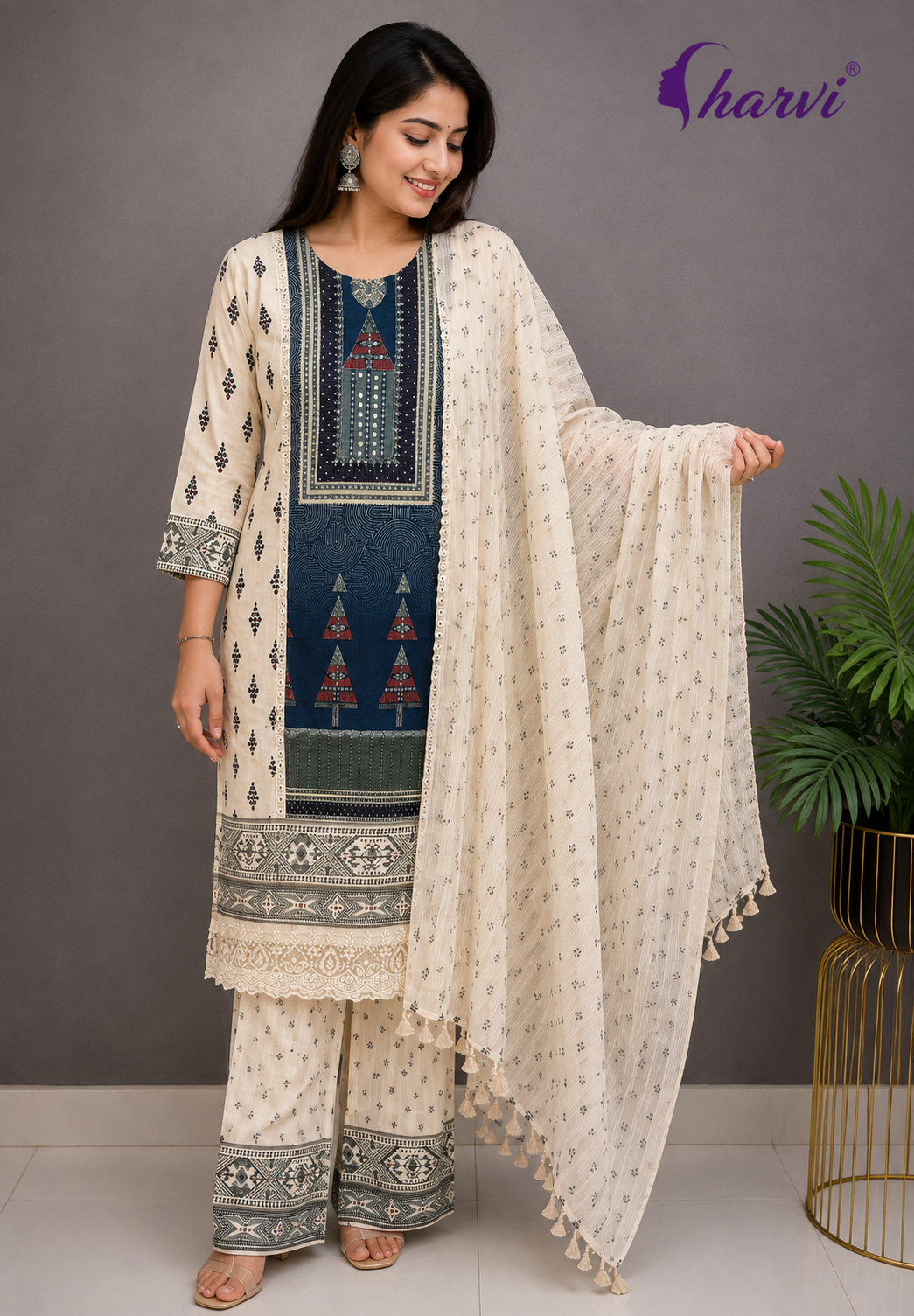 3 Pcs Printed Salwar Suit