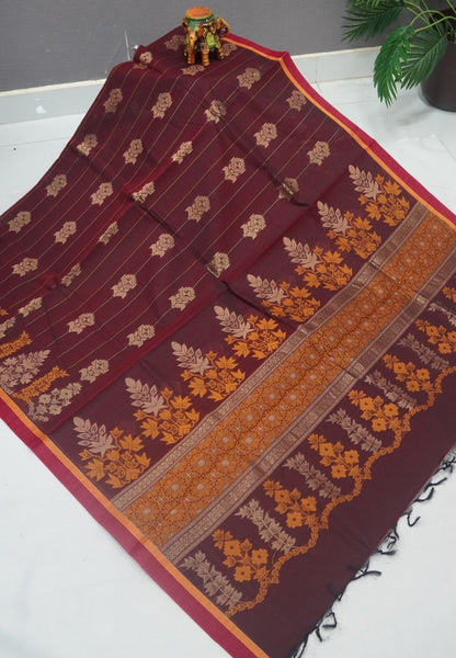 Cotton Saree-Arakku in Thread Work