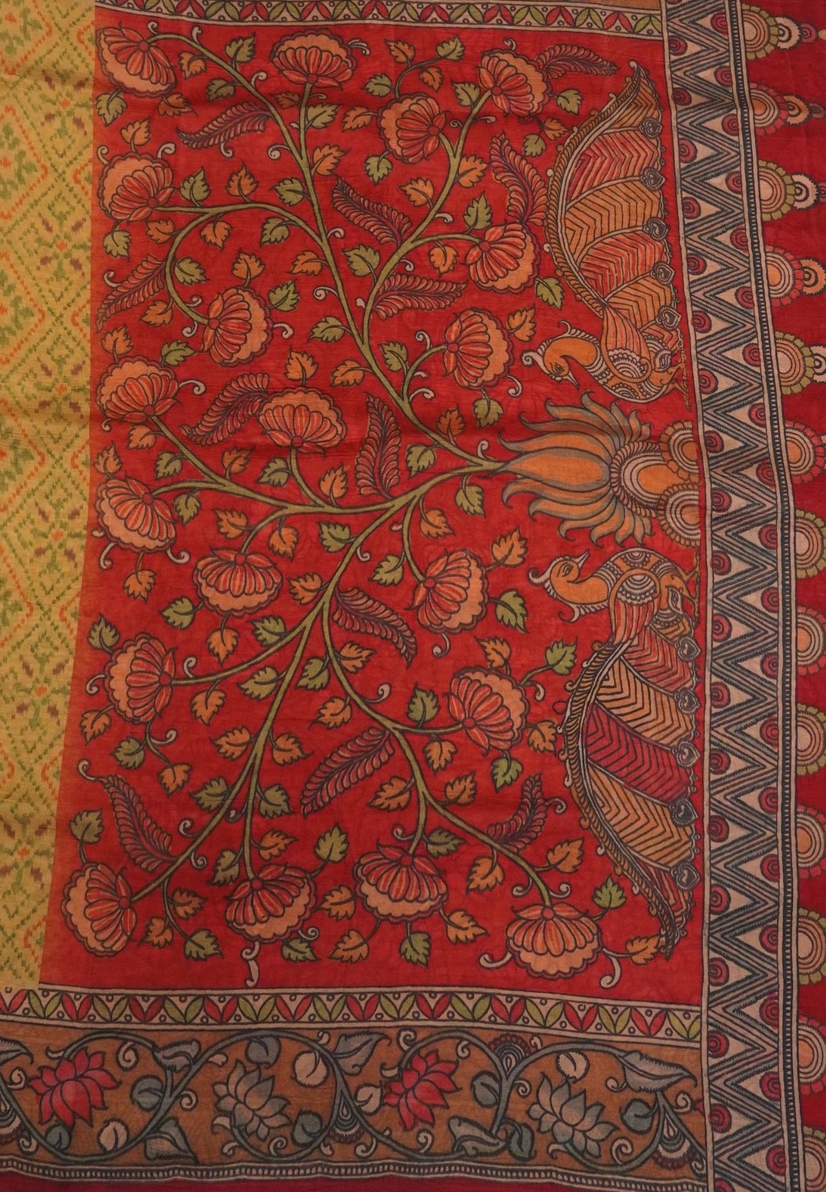 Premium Silk Saree-Lime Green