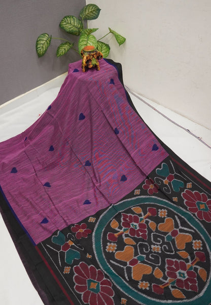 Sambalpuri Cotton Saree-Lavender