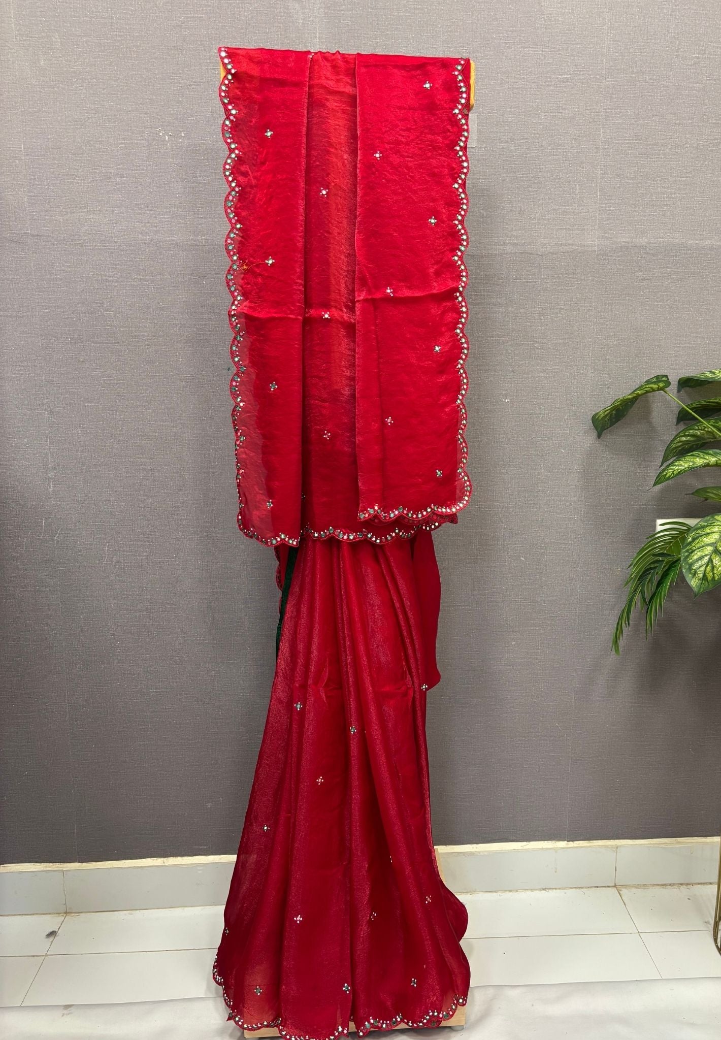 Designer Saree-Red