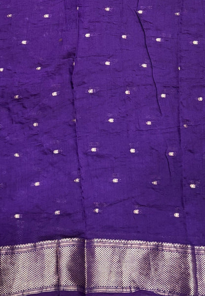 Banarasi Bandeji Saree-Brick Red in Horizontal Stripe Zari Border