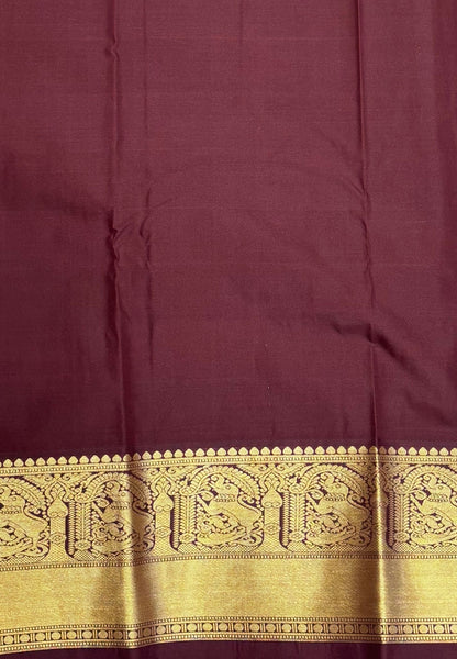 Budget Kanchipuram Saree-Sea Green with Contrast Border