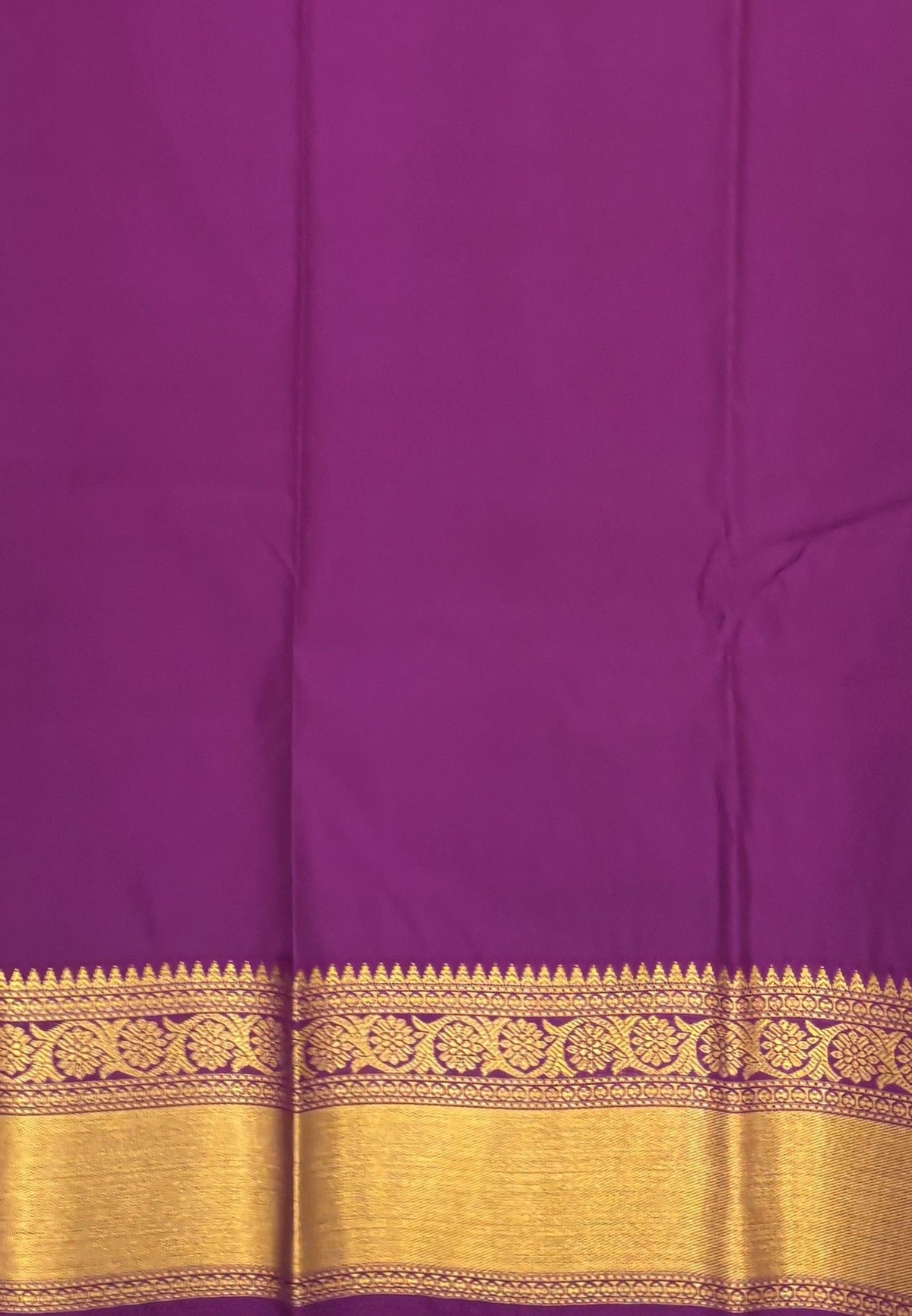 Budget Kanchipuram Saree-Light Green In Floral Zari Panel With Contrast Border