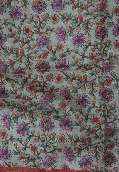 Semi Tussar Saree-Honey