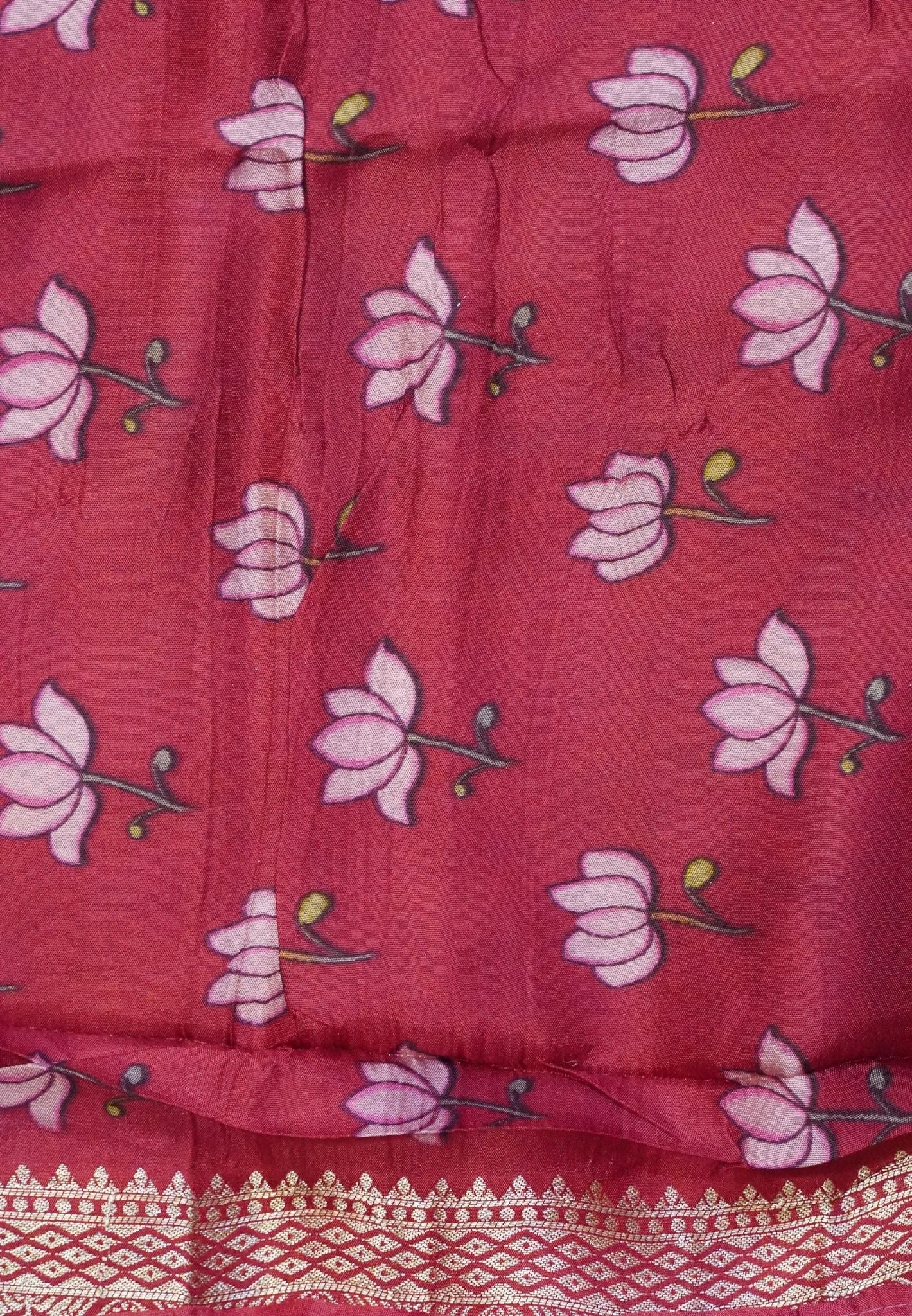 Viscose Saree-Multi Color in Pichwai Pattern