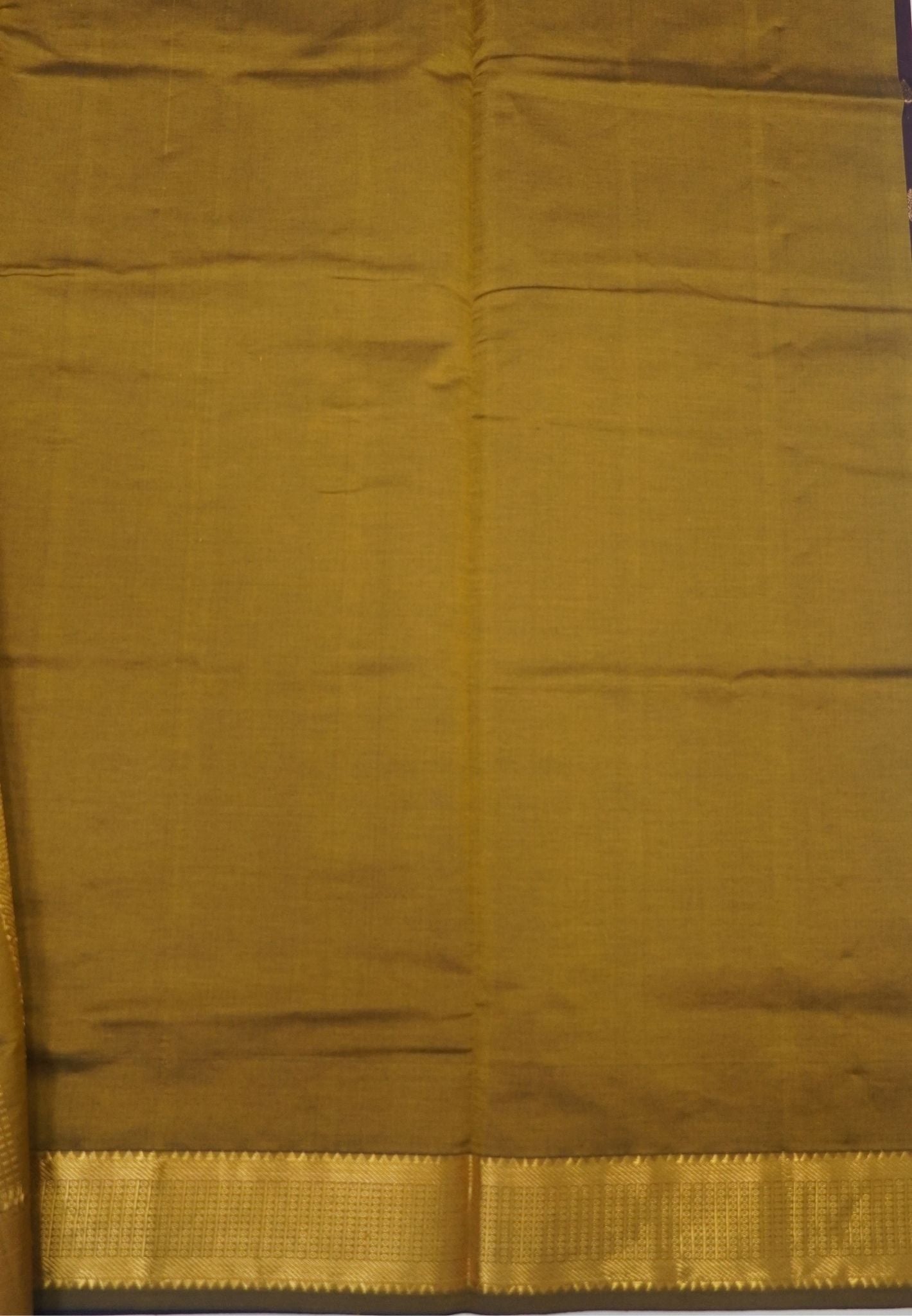 Pure Silk Cotton Saree-Coffee Brown-Gold