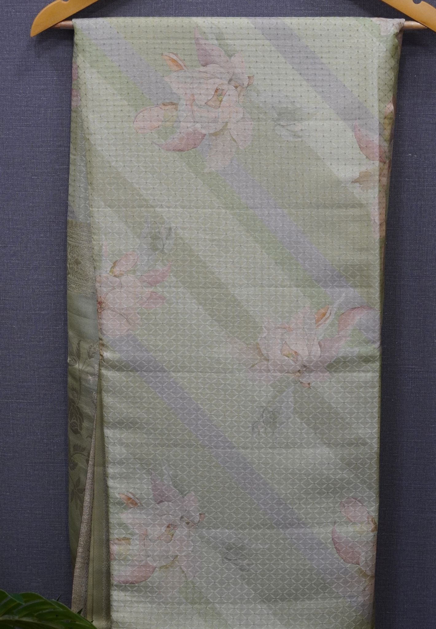 Soft Tussar Saree - Baby Green