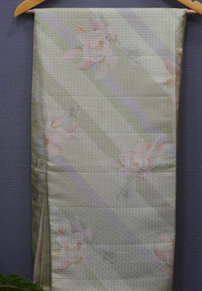 Soft Tussar Saree - Baby Green