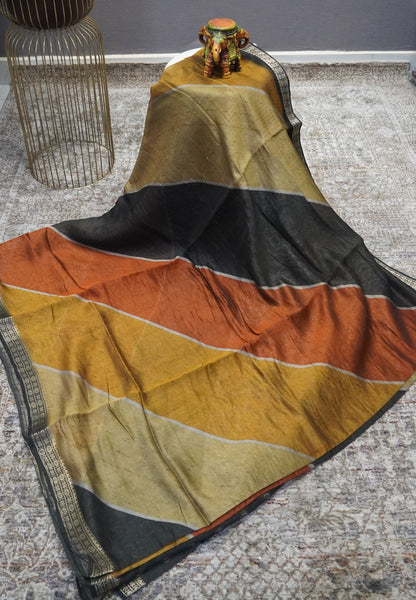 Malai Cotton Saree-Gold