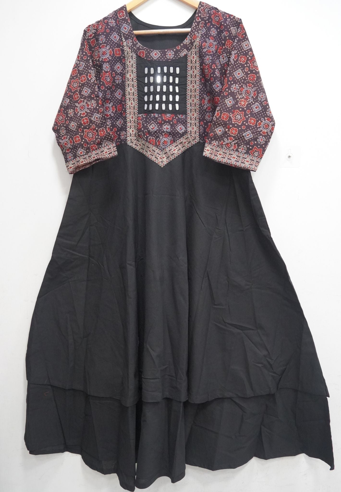 Anarkali Kurti-Mirror Work