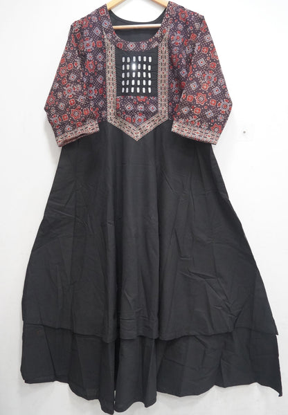 Anarkali Kurti-Mirror Work