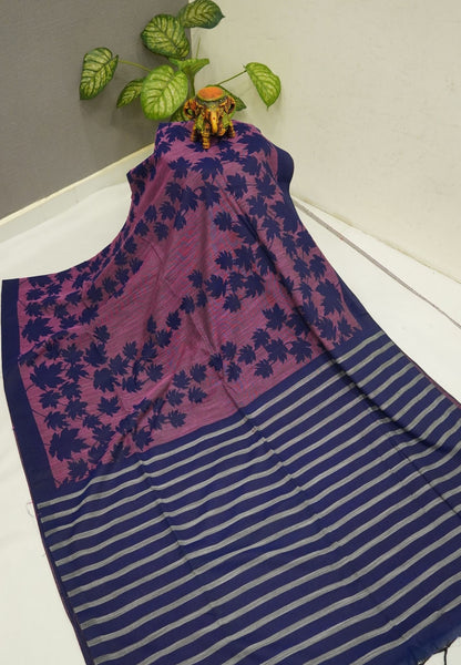 Sambalpuri Cotton Saree-Lavender