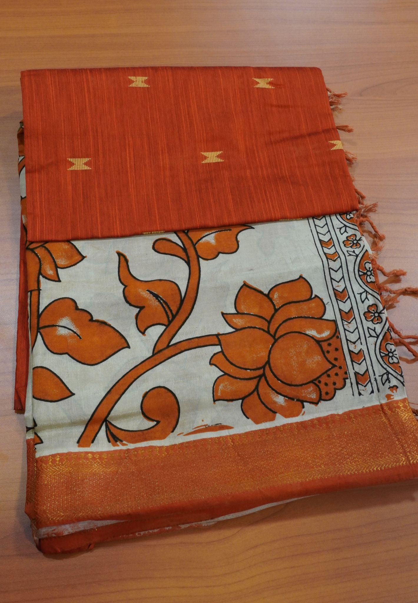 Unstitched Sawar Suit - Kalamkari Dupatta