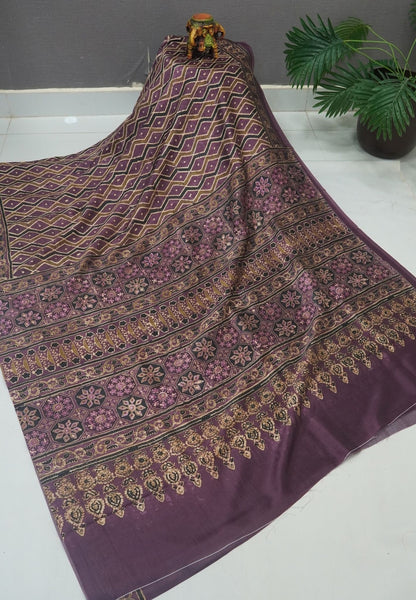Premium Silk Saree-Purple
