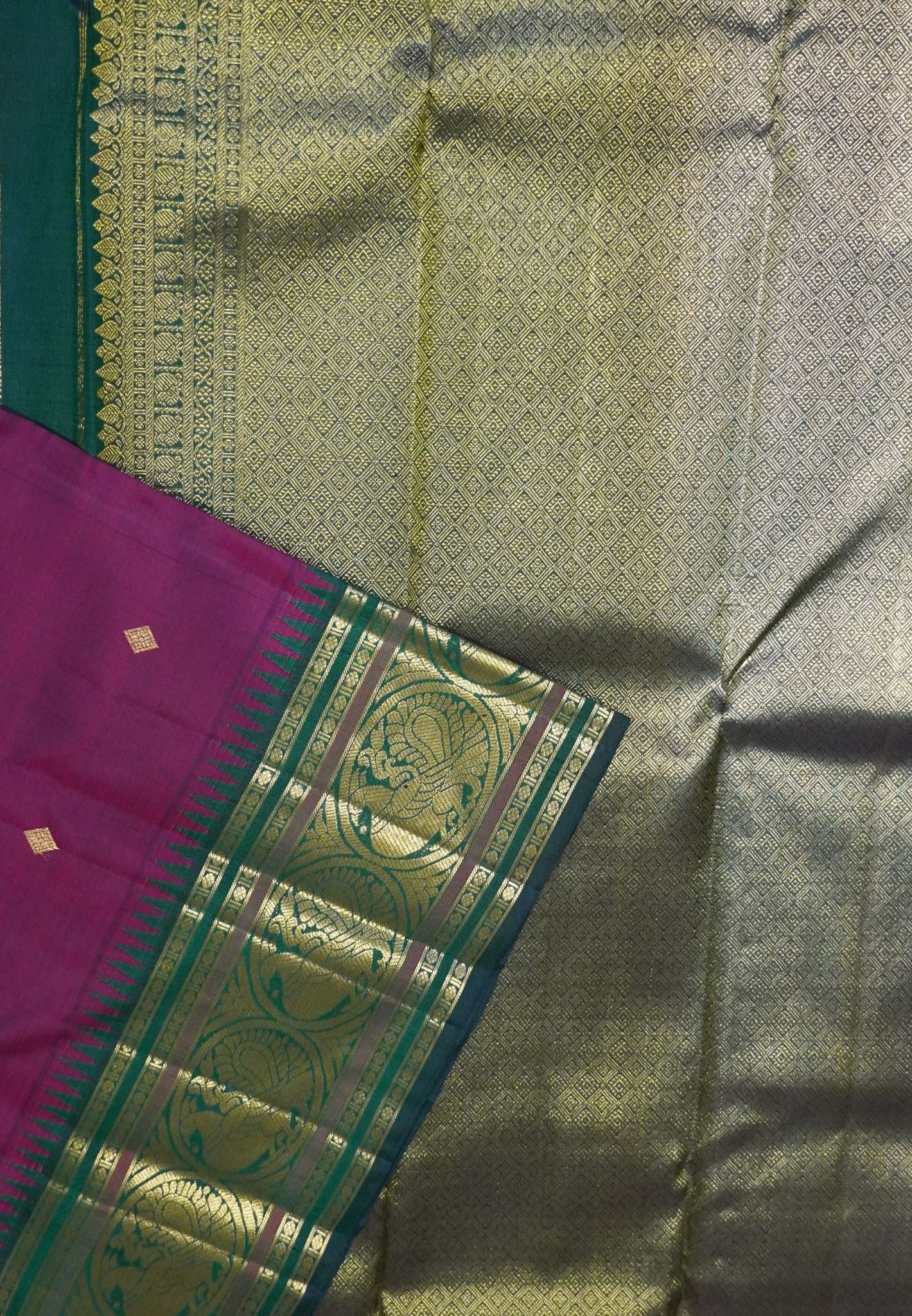 Pure Kanchipuram Silk -Dark Maroon