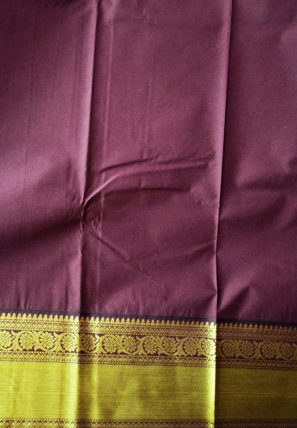 Semi Silk Saree-Beige with Contrast Zari Border