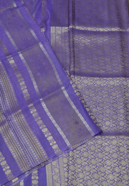 Banarasi Crepe Saree-Lavender