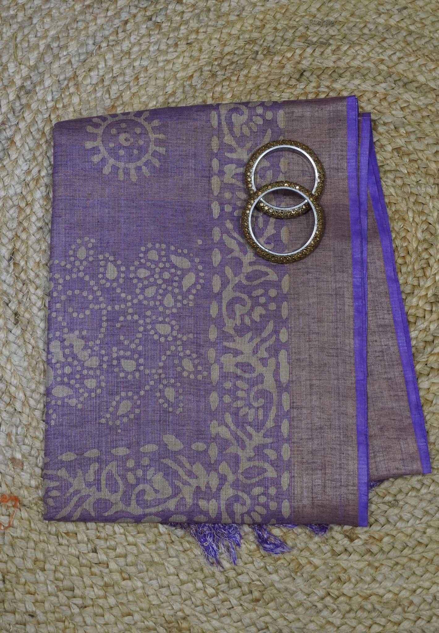 Bhagalpur Tissue Saree - Purple