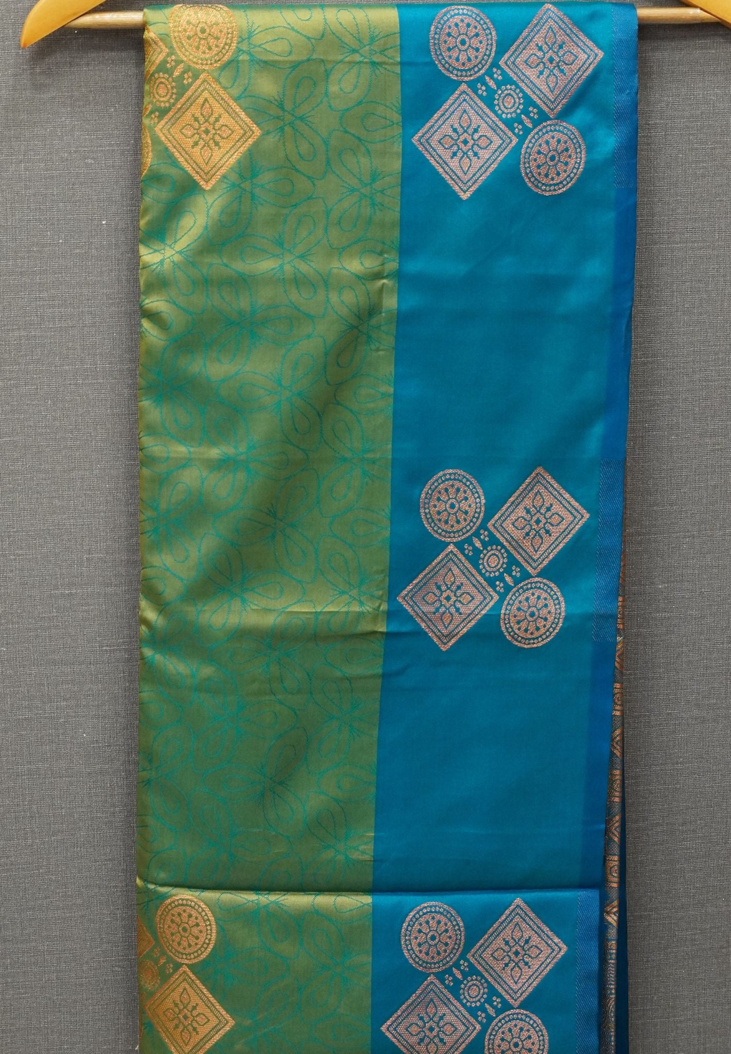 Semi Silk Saree-Green