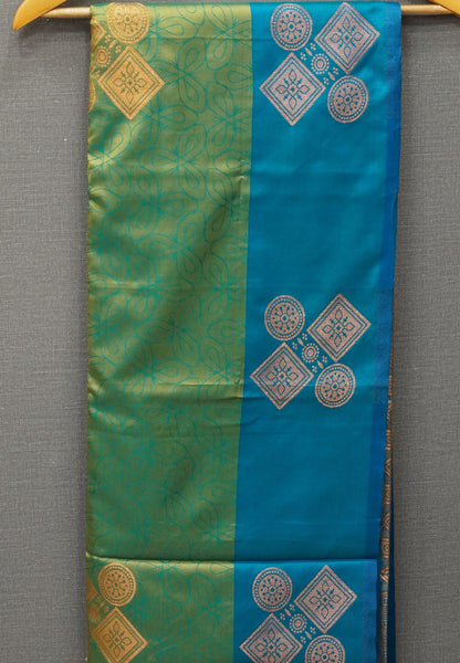 Semi Silk Saree-Green