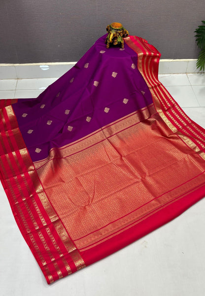 Budget Kanchipuram Saree-Vadamali with Contrast Border