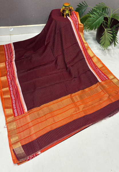 Soft Tussar Saree-Arraku in Tower Pattern Border