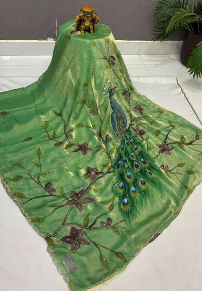 Designer Saree-Green