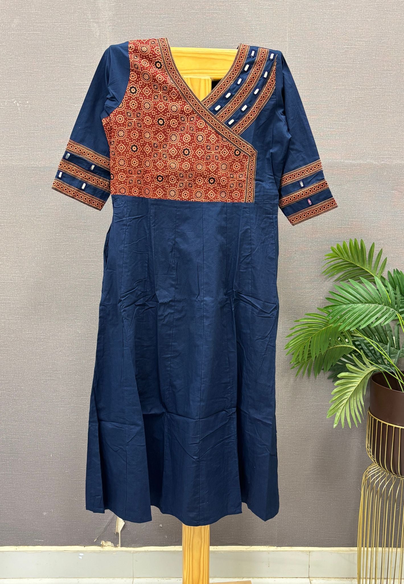Kurti with Mirror Work