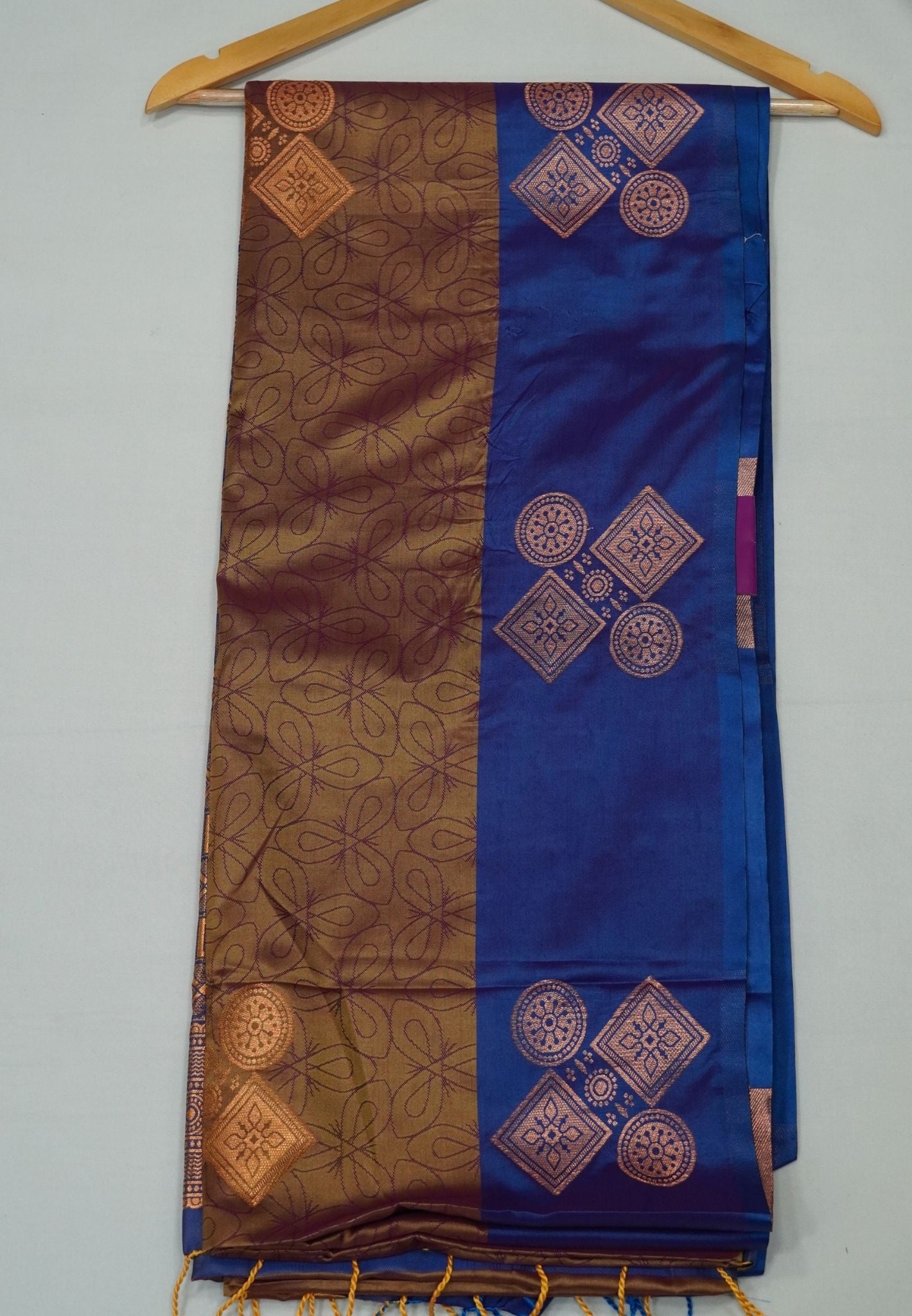 Semi Silk Saree-Golden Brown