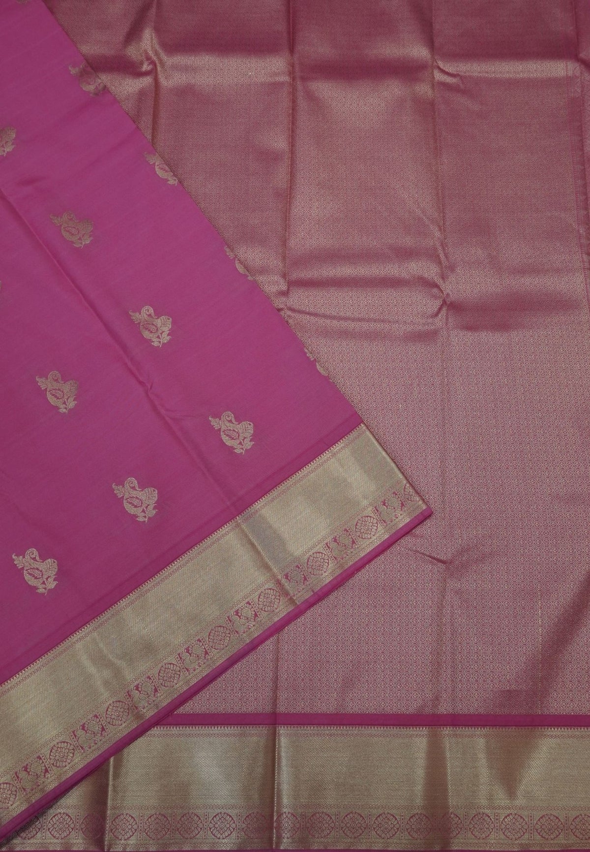 Budget Kanchipuram Saree-Baby Pink