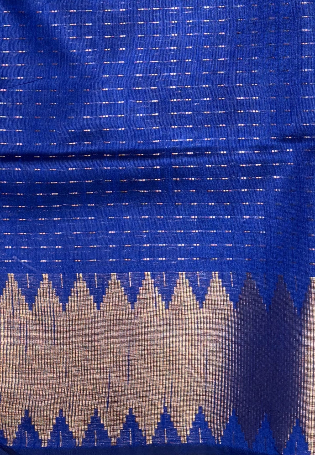 Semi Raw Silk Saree-Pastel Pink In Zigzag Zari With Contrast Border