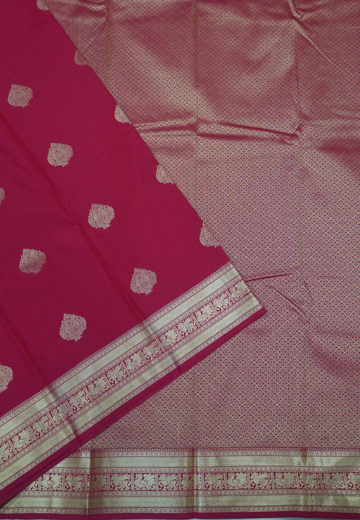 Budget Kanchipuram Saree-Red