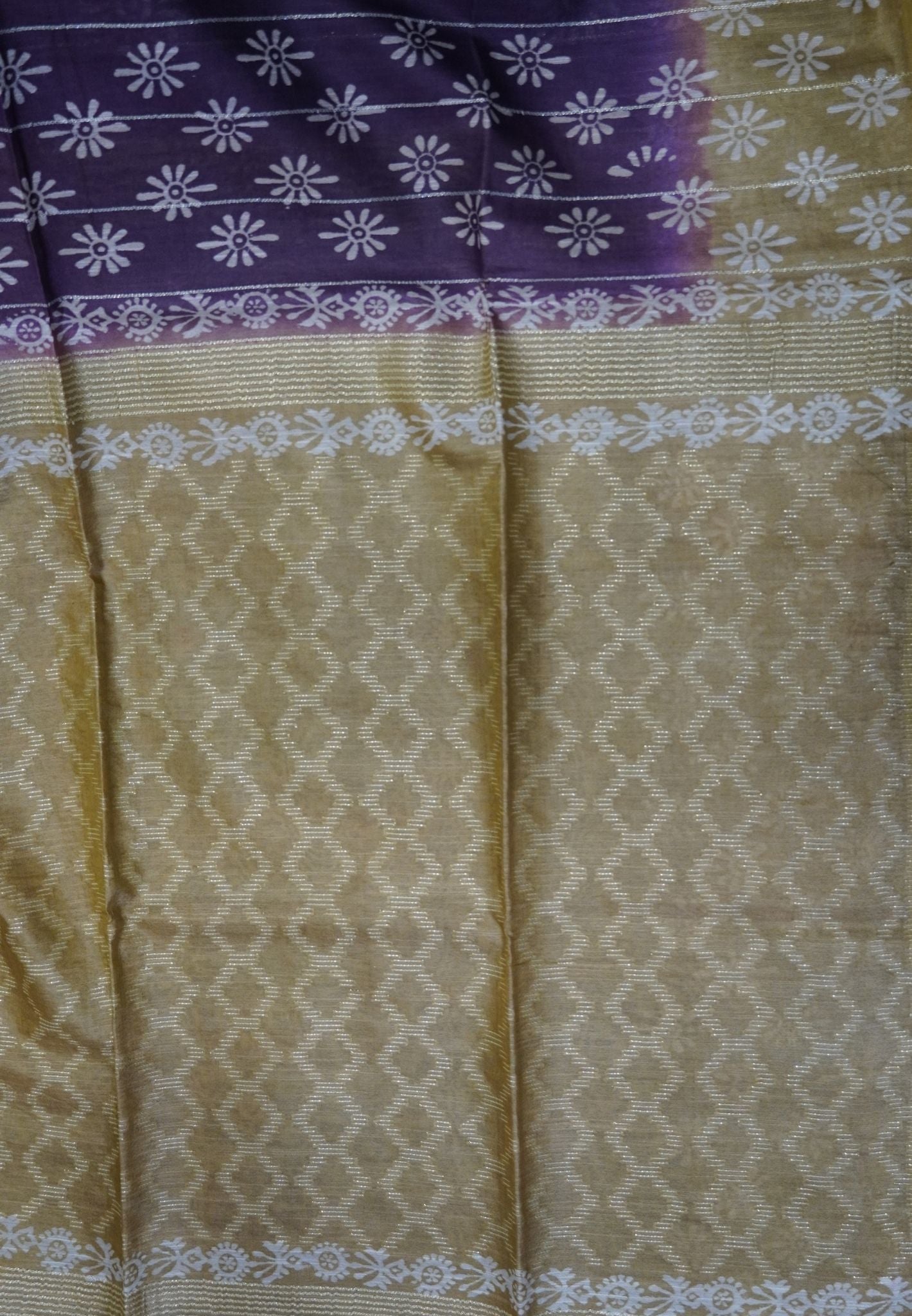 Bhagalpur Cotton Saree-Purple