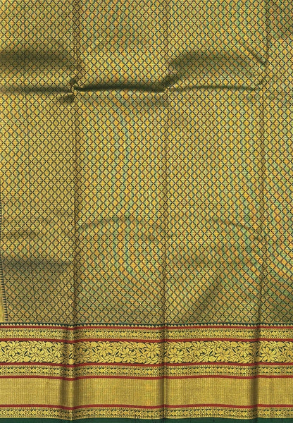Budget Kanchipuram Saree-Baby Pink In Floral Zari Panel With Contrast Border