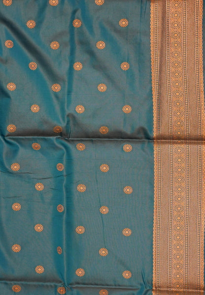 Semi Silk Saree-Grass Green