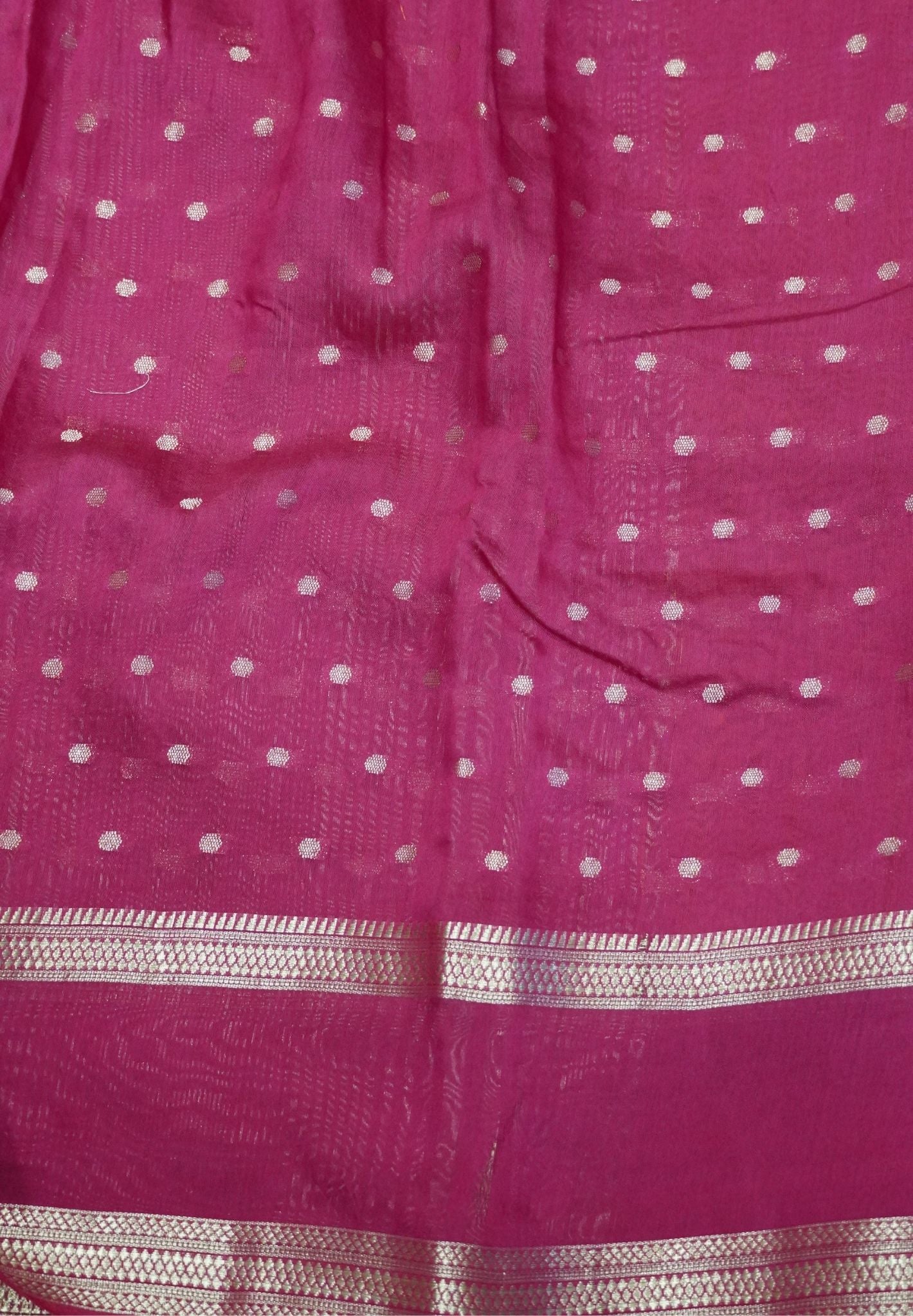 Viscose Saree –Dark Orange with Rich Contrast Border