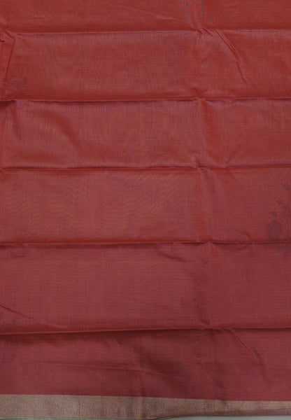 Cora Linen Saree-Brown with Kalasthri Print