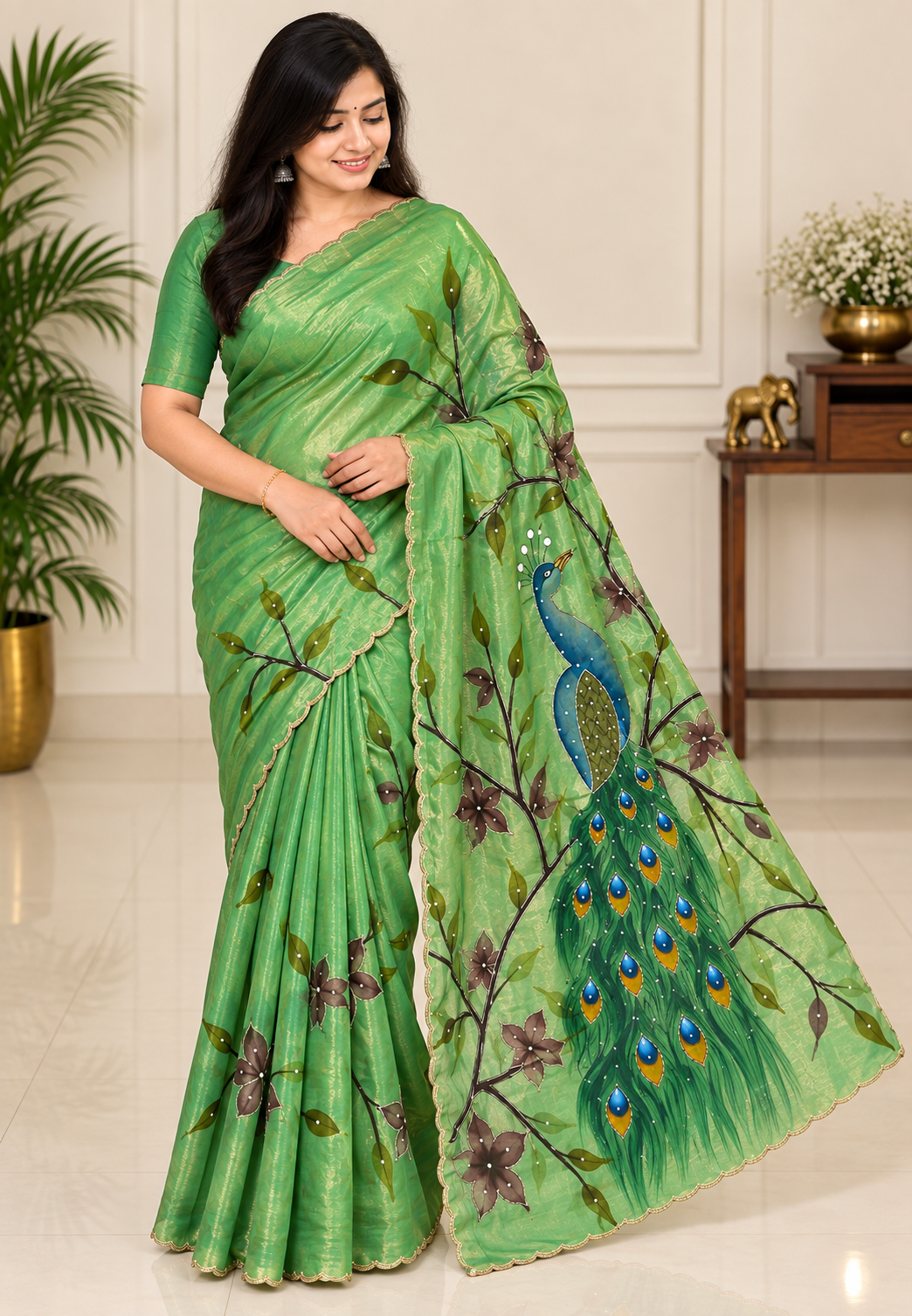 Designer Saree-Green