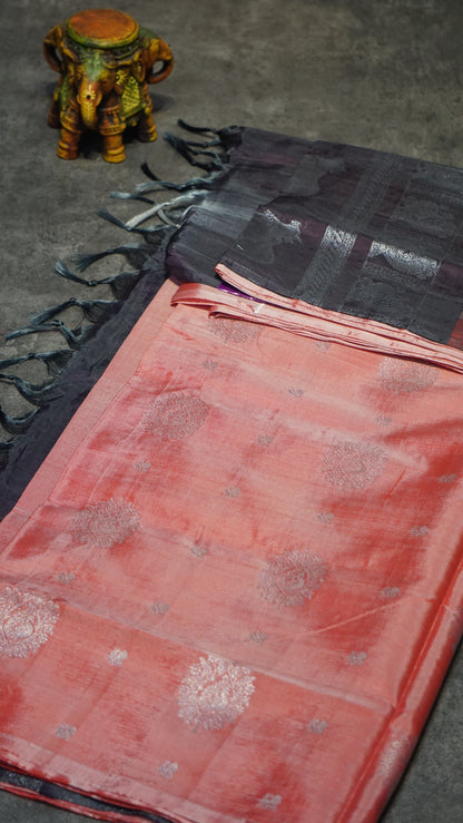 Vazhai Naaru Pattu Saree Vairaoosi Peach to Wine