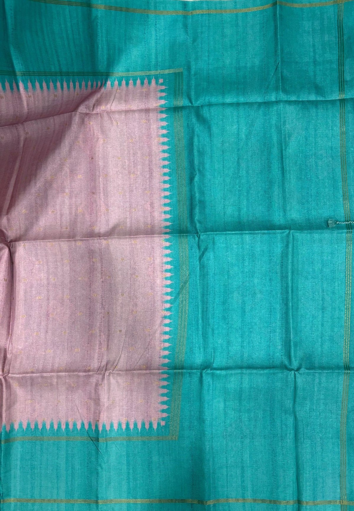 Semi Tussar Saree-Mauve with Plain Zari Border