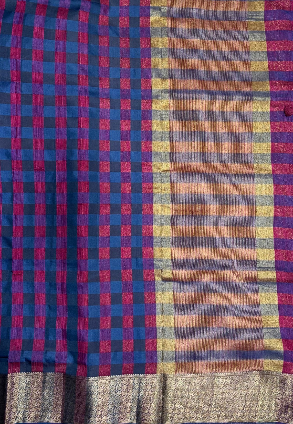 Bamboo Tussar Saree-Wine In Palum Pazhamum Border